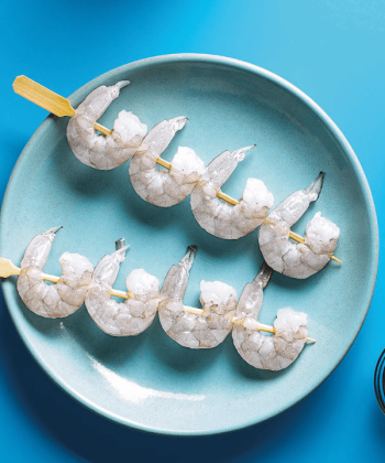 Raw Peeled & Deveined, Tail Off Skewers